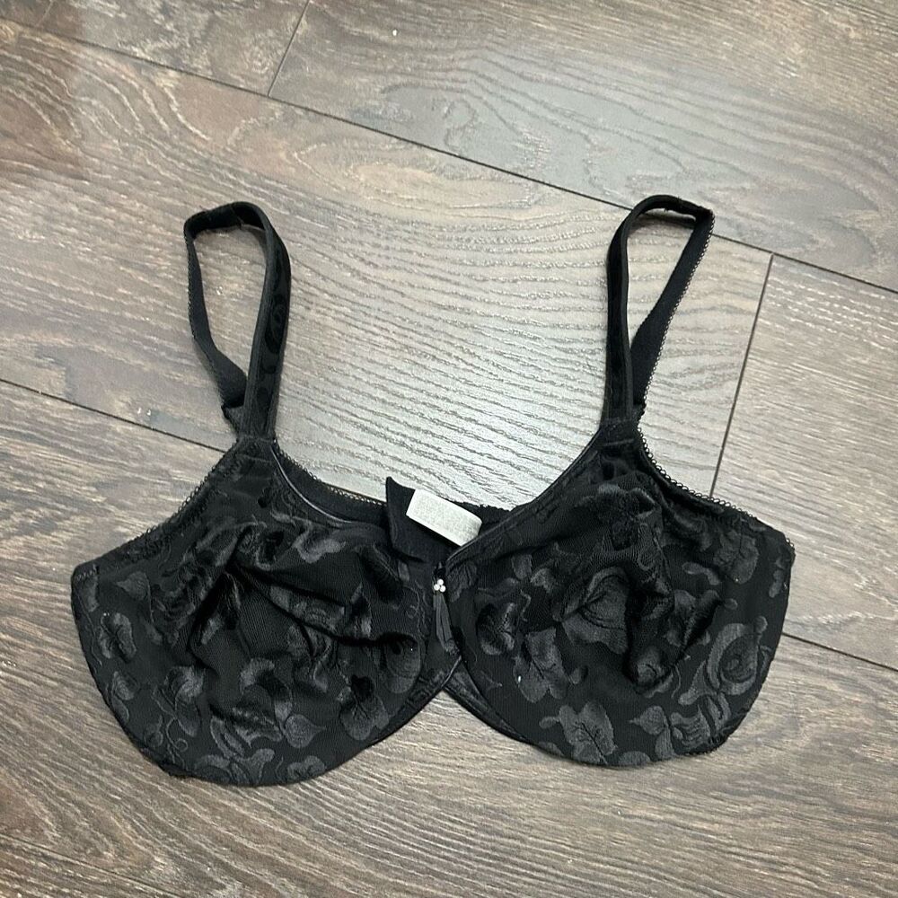 Wacoal Women’s 36D Black Patterned Unpadded Underwire Bra